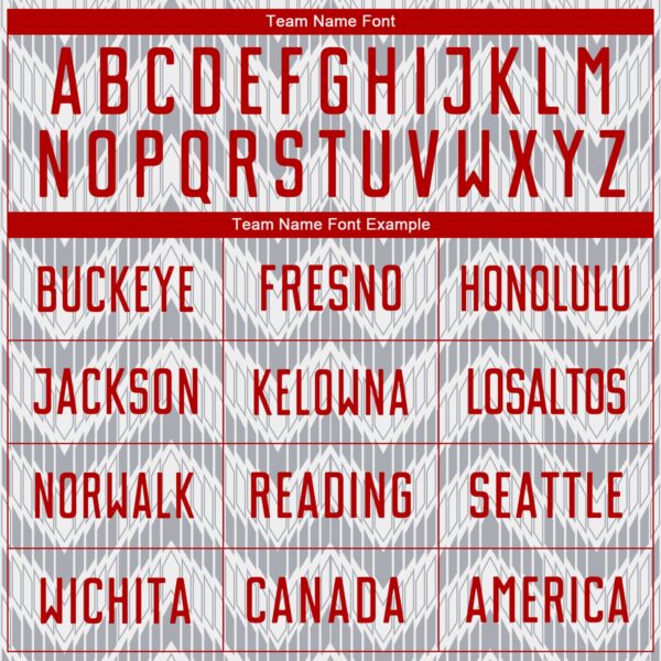 Custom White Red Gray-Black Colombia Zigzag Pattern Sublimation Soccer Uniform Jersey