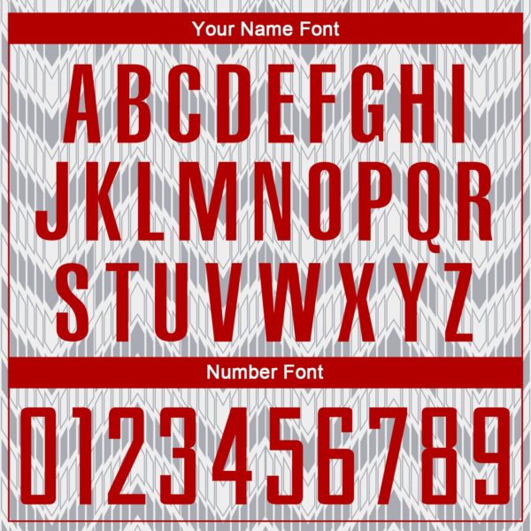 Custom White Red Gray-Black Colombia Zigzag Pattern Sublimation Soccer Uniform Jersey