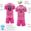 Custom Pink Black-Light Pink Colombia Butterfly Wings Pattern Sublimation Soccer Uniform Jersey