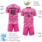 Custom Pink Black-Light Pink Colombia Butterfly Wings Pattern Sublimation Soccer Uniform Jersey