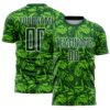 Custom Green Aurora Green-White Colombia Butterfly Wings Pattern Sublimation Soccer Uniform Jersey