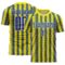 Custom Light Yellow Royal-White Colombia Feather Pattern Sublimation Soccer Uniform Jersey