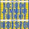 Custom Thunder Blue Light Yellow-White Colombia Vertical Stripes Halftone Dot Pattern Sublimation Soccer Uniform Jersey