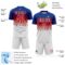 Custom Royal Red-White Colombia Gradient Lines Sublimation Soccer Uniform Jersey