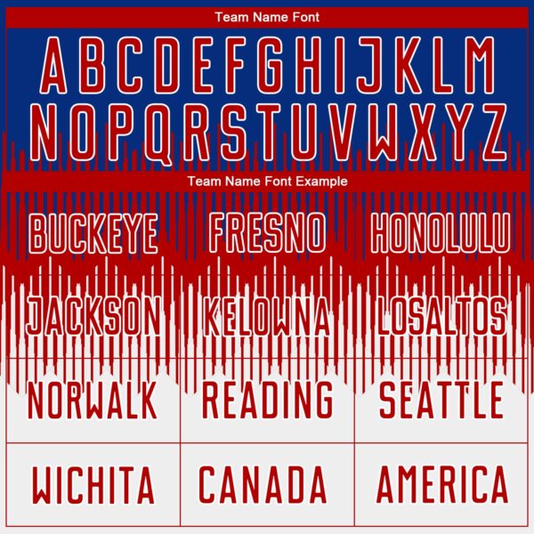 Custom Royal Red-White Colombia Gradient Lines Sublimation Soccer Uniform Jersey