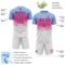 Custom Light Blue Pink Black-White Colombia Gradient Lines Sublimation Soccer Uniform Jersey