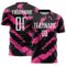Custom Black White-Pink Colombia Brush Stroke Sublimation Soccer Uniform Jersey