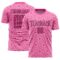 Custom Light Pink Pink-Black Colombia Geometric Interlocking Pattern Sublimation Soccer Uniform Jersey