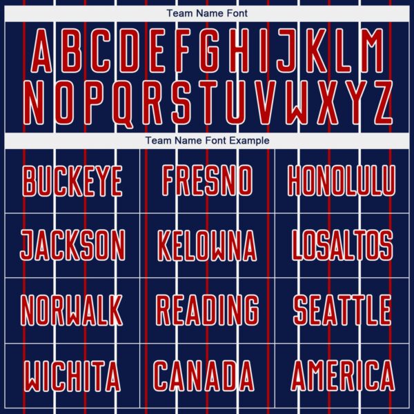 Custom Navy Red-White France Vertical Pinstripe Sublimation Soccer Uniform Jersey