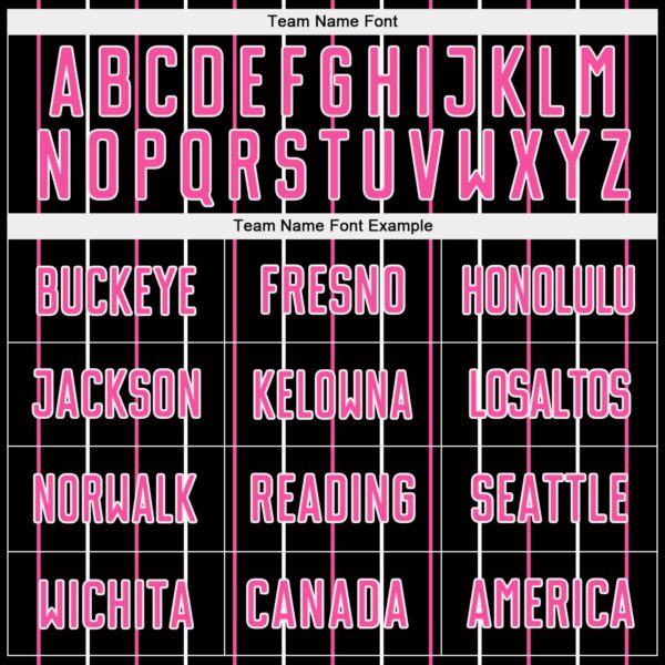 Custom Black Pink-White France Vertical Pinstripe Sublimation Soccer Uniform Jersey