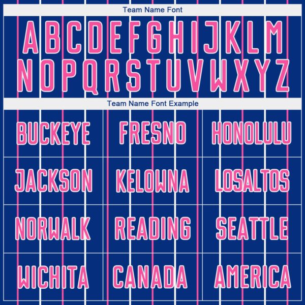 Custom Royal Pink-White France Vertical Pinstripe Sublimation Soccer Uniform Jersey