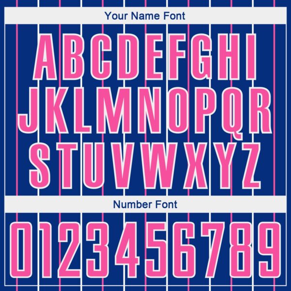 Custom Royal Pink-White France Vertical Pinstripe Sublimation Soccer Uniform Jersey