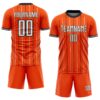 Custom Orange White-Black France Vertical Pinstripe Sublimation Soccer Uniform Jersey