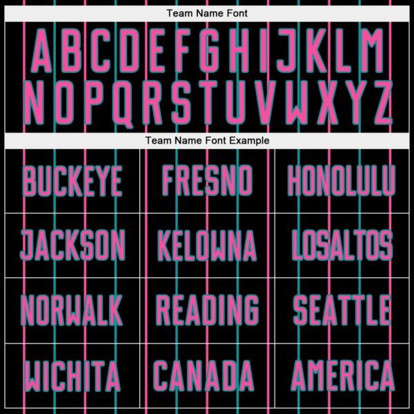 Custom Black Pink-Teal France Vertical Pinstripe Sublimation Soccer Uniform Jersey