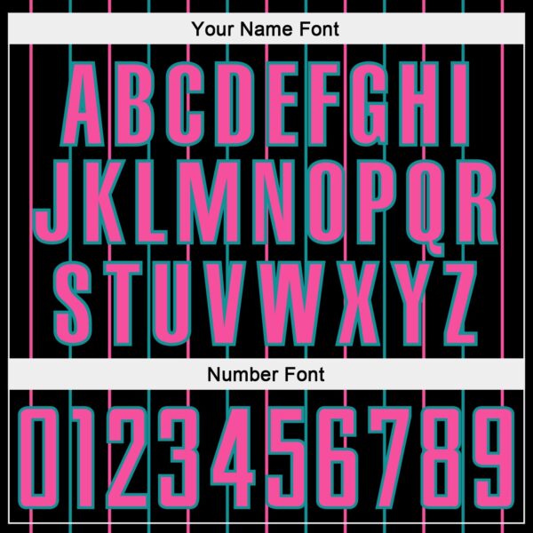 Custom Black Pink-Teal France Vertical Pinstripe Sublimation Soccer Uniform Jersey