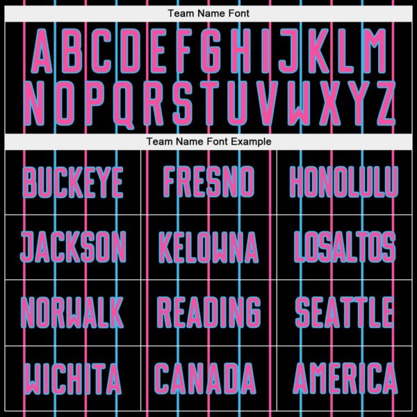 Custom Black Pink-Sky Blue France Vertical Pinstripe Sublimation Soccer Uniform Jersey