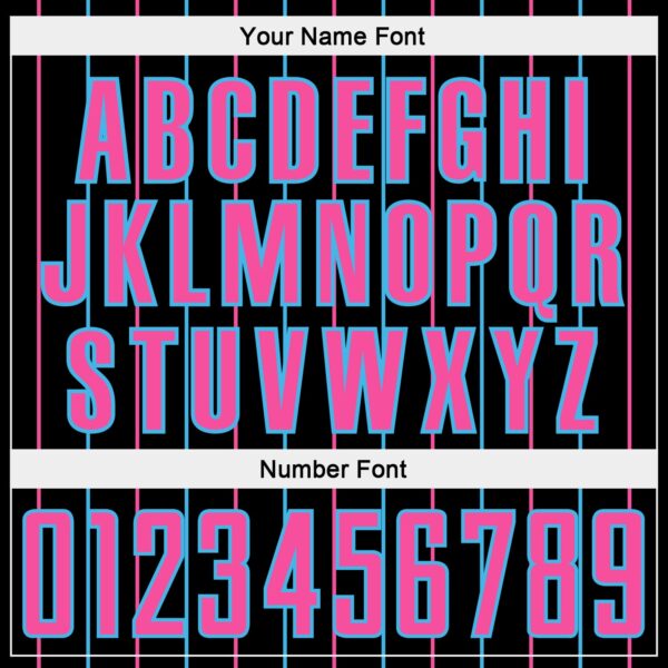 Custom Black Pink-Sky Blue France Vertical Pinstripe Sublimation Soccer Uniform Jersey