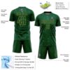 Custom Green Old Gold-Kelly Green France Speckle Sublimation Soccer Uniform Jersey
