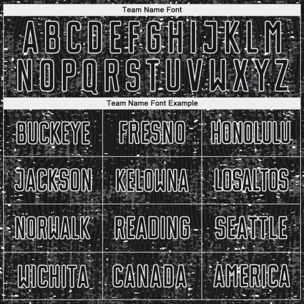 Custom Black Steel Gray-White France Speckle Sublimation Soccer Uniform Jersey