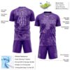 Custom Purple Light Purple-White France Speckle Sublimation Soccer Uniform Jersey