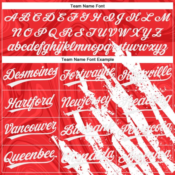 Custom Red White 3D Pattern Two-Button Unisex Softball Jersey