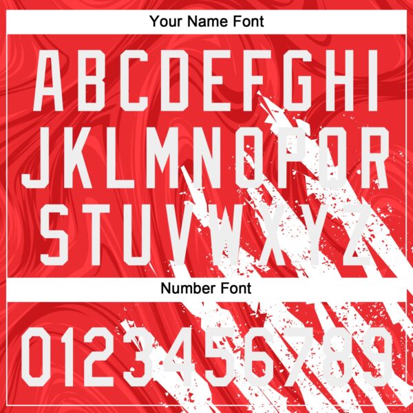 Custom Red White 3D Pattern Two-Button Unisex Softball Jersey