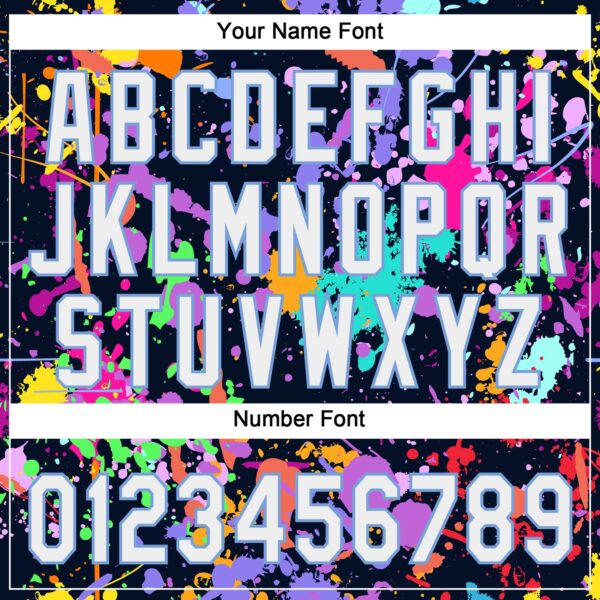 Custom Graffiti Pattern White-Light Blue 3D Two-Button Unisex Softball Jersey