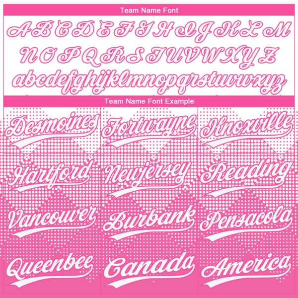Custom Pink White 3D Pattern Gradient Square Shapes Two-Button Unisex Softball Jersey