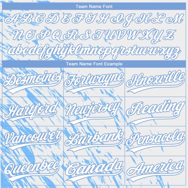 Custom White White-Light Blue 3D Pattern Two-Button Unisex Softball Jersey