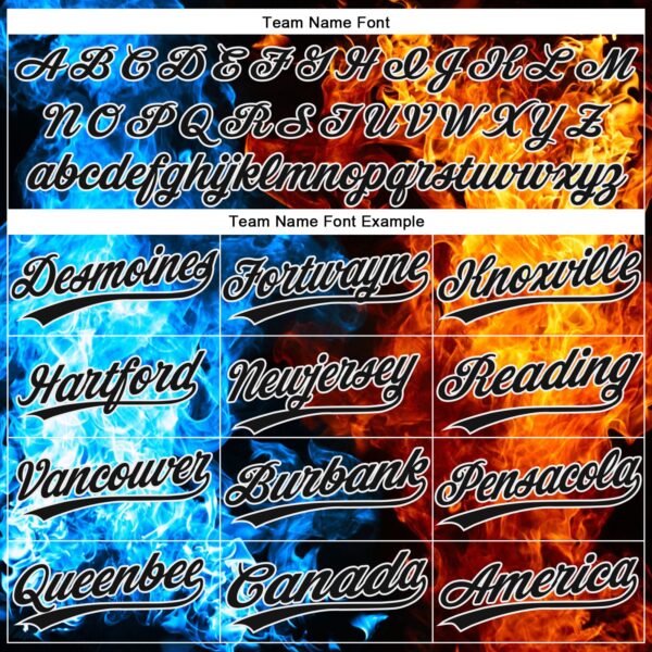 Custom Figure Black-White 3D Pattern Flame Two-Button Unisex Softball Jersey