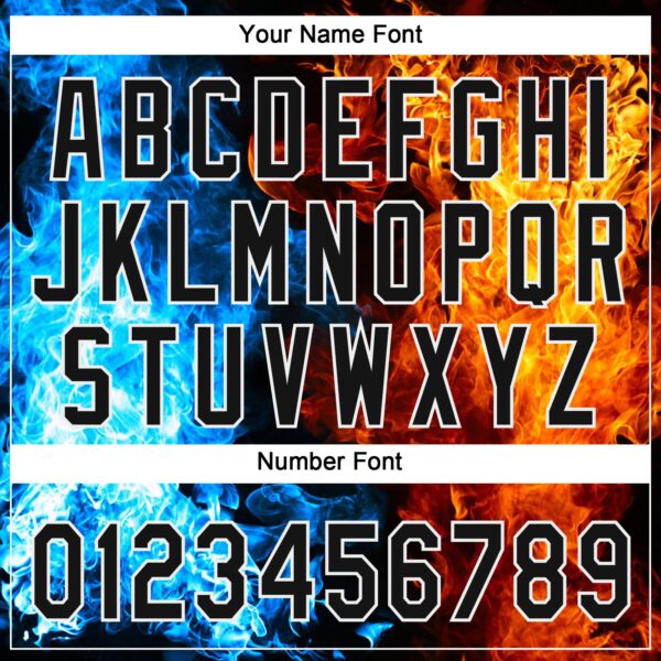 Custom Figure Black-White 3D Pattern Flame Two-Button Unisex Softball Jersey