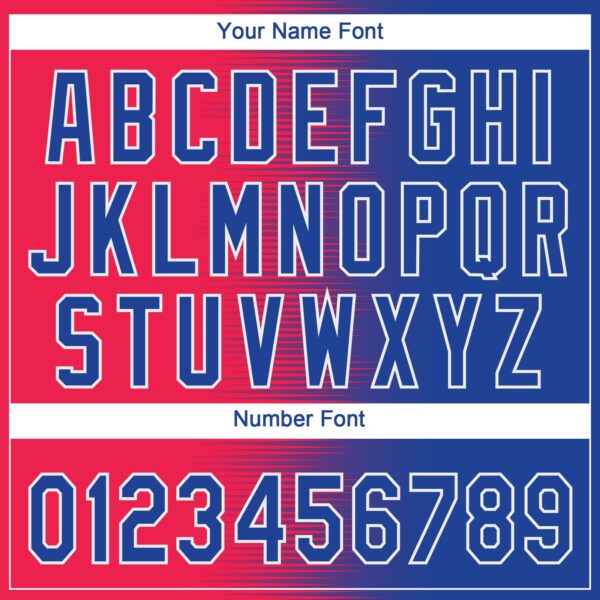 Custom Red Royal-White 3D Pattern Two-Button Unisex Softball Jersey