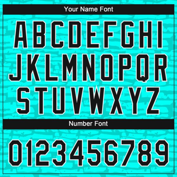 Custom Teal Black-White 3D Pattern Two-Button Unisex Softball Jersey