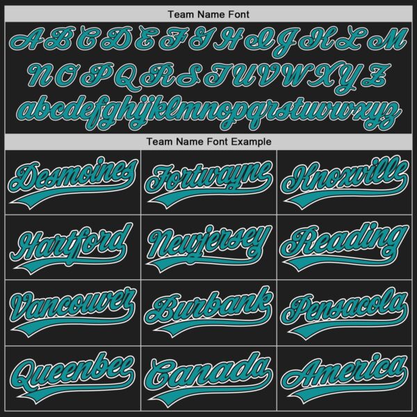 Custom Black Teal-White Two-Button Unisex Softball Jersey