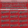 Custom Red Black-White Two-Button Unisex Softball Jersey