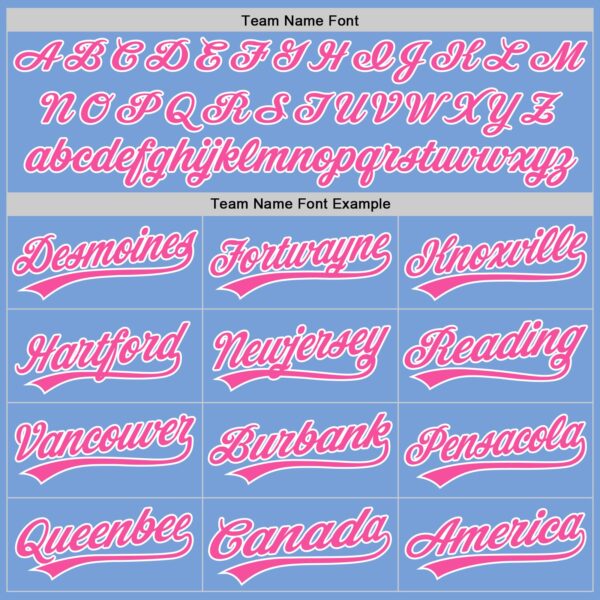 Custom Light Blue Pink-White Two-Button Unisex Softball Jersey