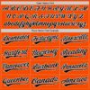 Custom Orange Black-White Two-Button Unisex Softball Jersey