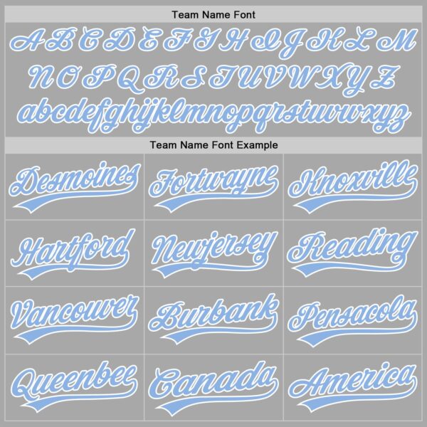 Custom Gray Light Blue-White Two-Button Unisex Softball Jersey