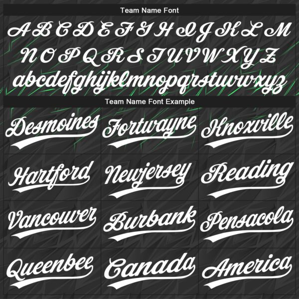 Custom Black White-Neon Green 3D Pattern Two-Button Unisex Softball Jersey