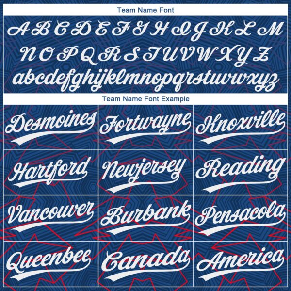 Custom US Navy Blue White-Red 3D Pattern Two-Button Unisex Softball Jersey