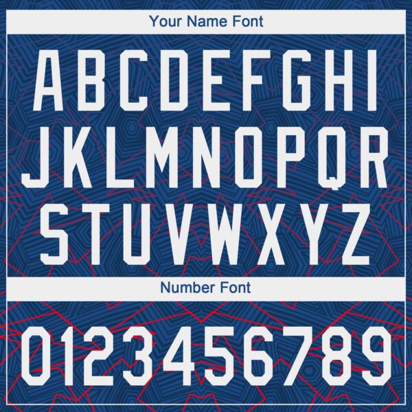 Custom US Navy Blue White-Red 3D Pattern Two-Button Unisex Softball Jersey