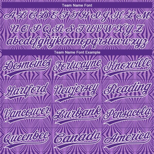 Custom Purple Purple-White 3D Pattern Two-Button Unisex Softball Jersey