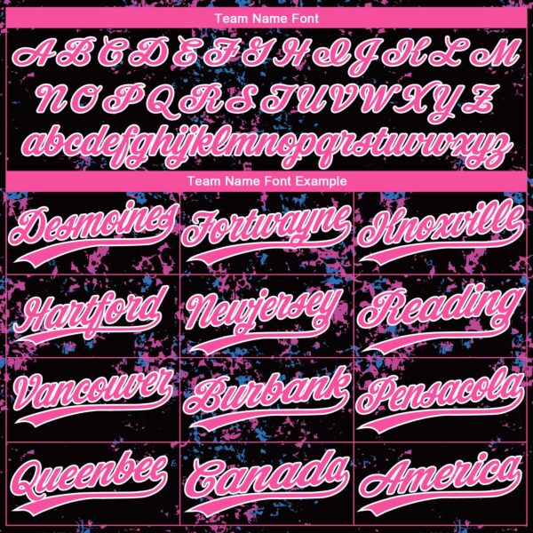 Custom Black Pink-White 3D Pattern Two-Button Unisex Softball Jersey