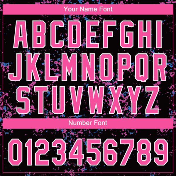 Custom Black Pink-White 3D Pattern Two-Button Unisex Softball Jersey