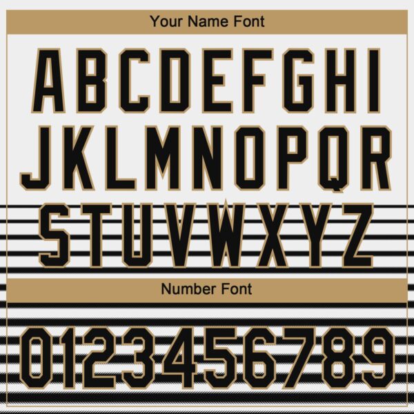 Custom White Black-Old Gold 3D Pattern Two-Button Unisex Softball Jersey