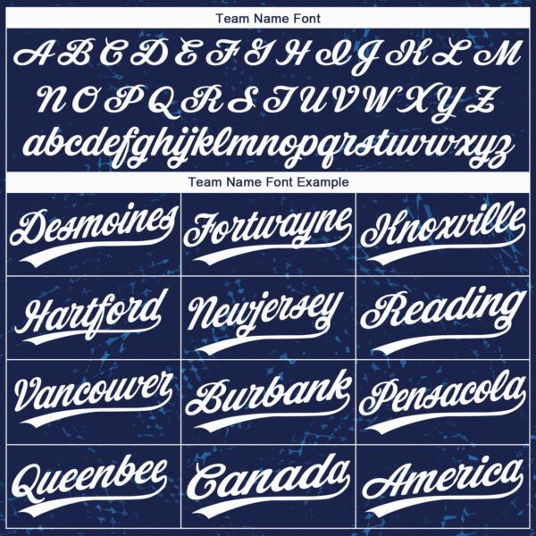 Custom Navy White 3D Pattern Two-Button Unisex Softball Jersey