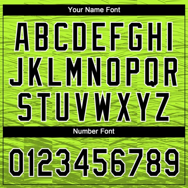 Custom Neon Green Black-White 3D Pattern Two-Button Unisex Softball Jersey