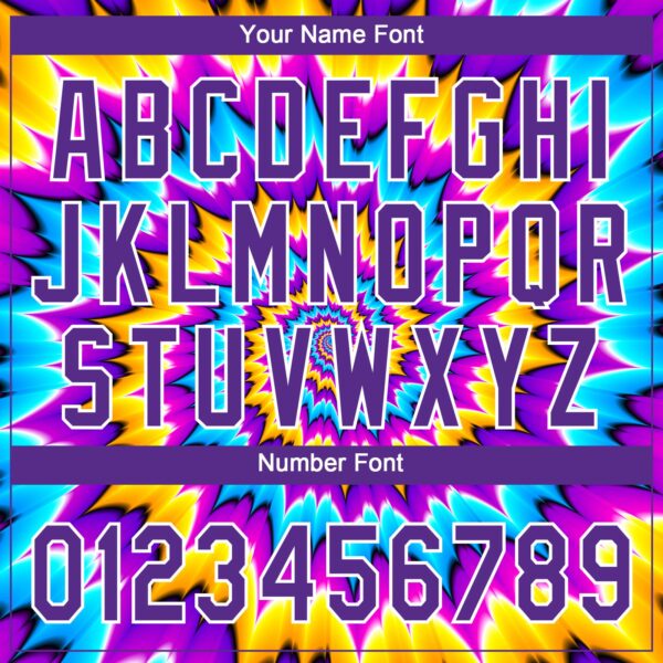 Custom Tie Dye Purple-White 3D Two-Button Unisex Softball Jersey