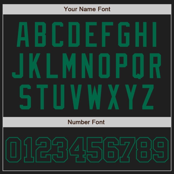 Custom Black Black-Kelly Green Two-Button Unisex Softball Jersey