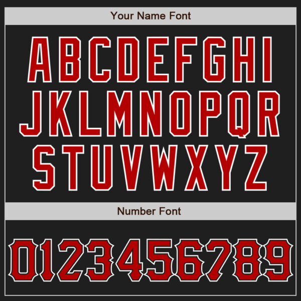 Custom Black Red-White Two-Button Unisex Softball Jersey